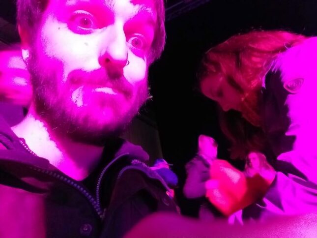 Foto de Josu y mía en Filmpark Babelsberg en las Horrornächte.