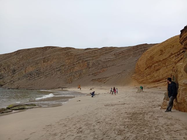 Foto de Josu en la costa de la Reserva Nacional de Paracas