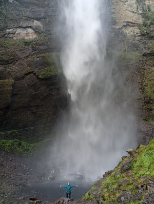 Yo en la catarata Gocta, Perú.